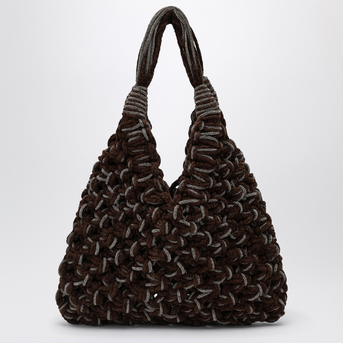 Hibourama Vannifique Crystal Bag in Brown Velvet Hibourama 