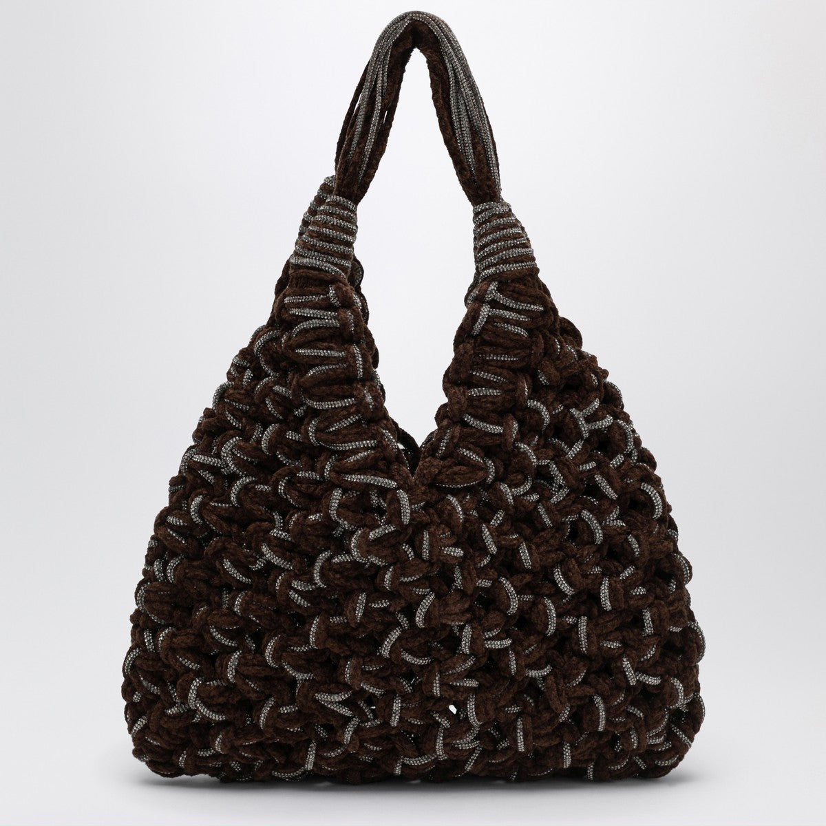 Hibourama Vannifique Crystal Bag in Brown Velvet Hibourama 