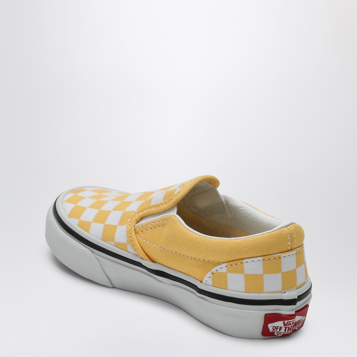 VANS White/yellow slip-on sneaker with Check pattern Vans 