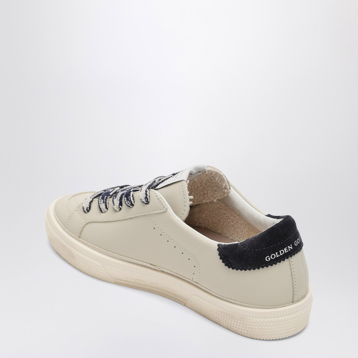 Bonpoint Beige/blue leather sneakers Bonpoint 