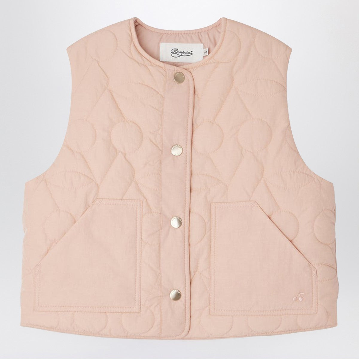 Bonpoint Jilian quilted vest in pink Bonpoint 