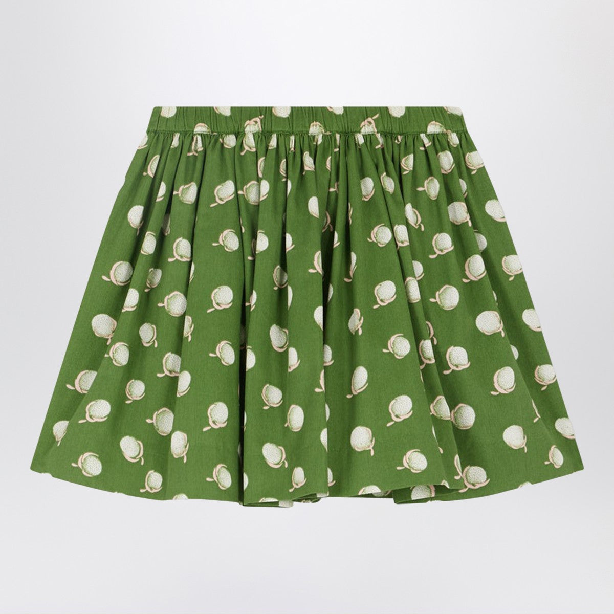 Bonpoint Suzon skirt in green with floral print Bonpoint 