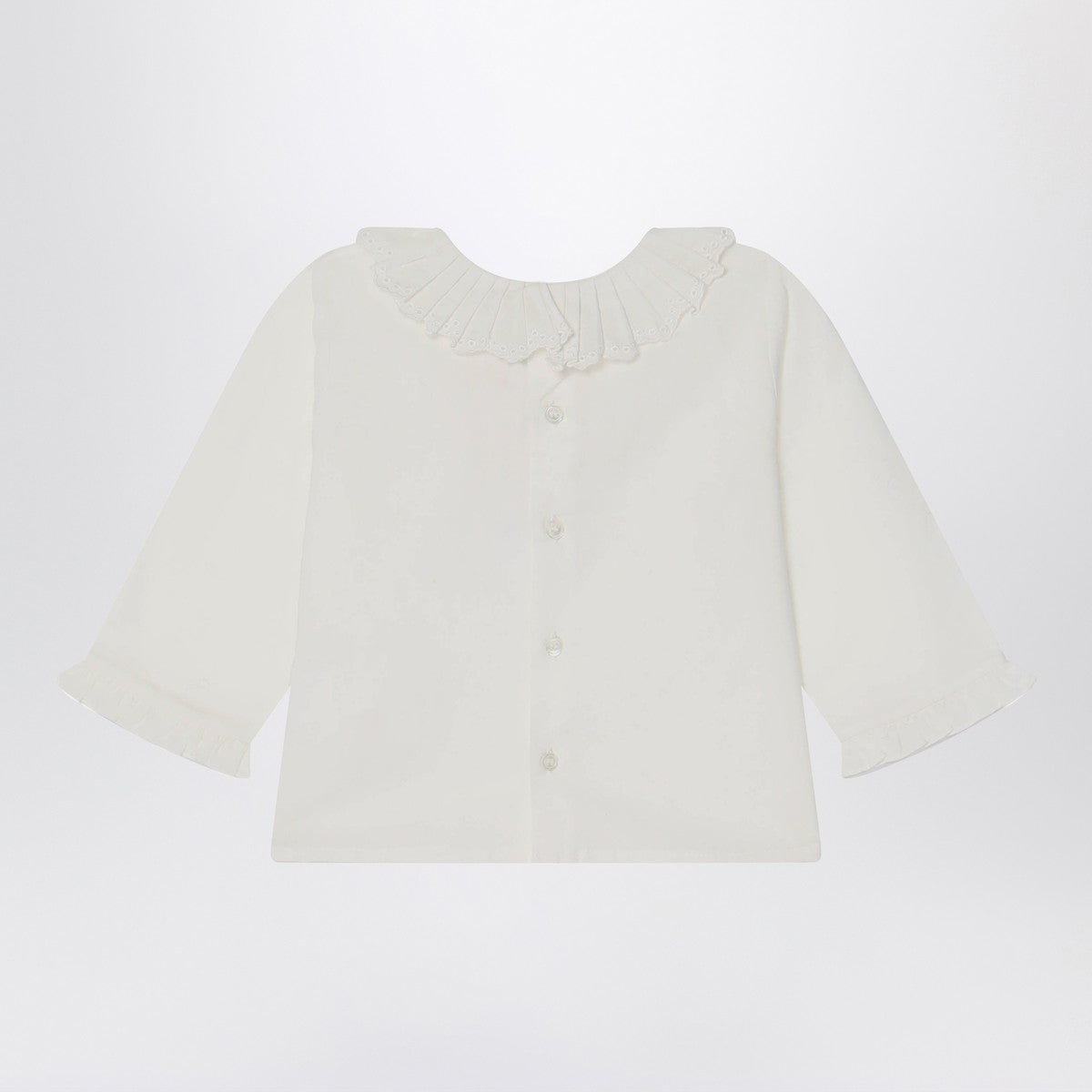 Bonpoint White Joliette blouse with ruffles Bonpoint 