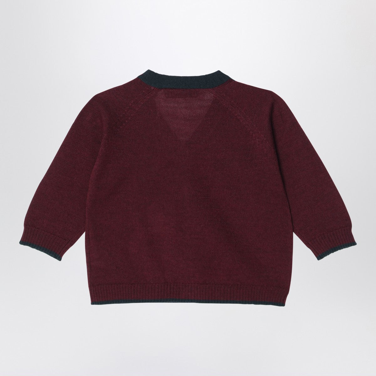 Bonpoint Burgundy wool cardigan Bonpoint 