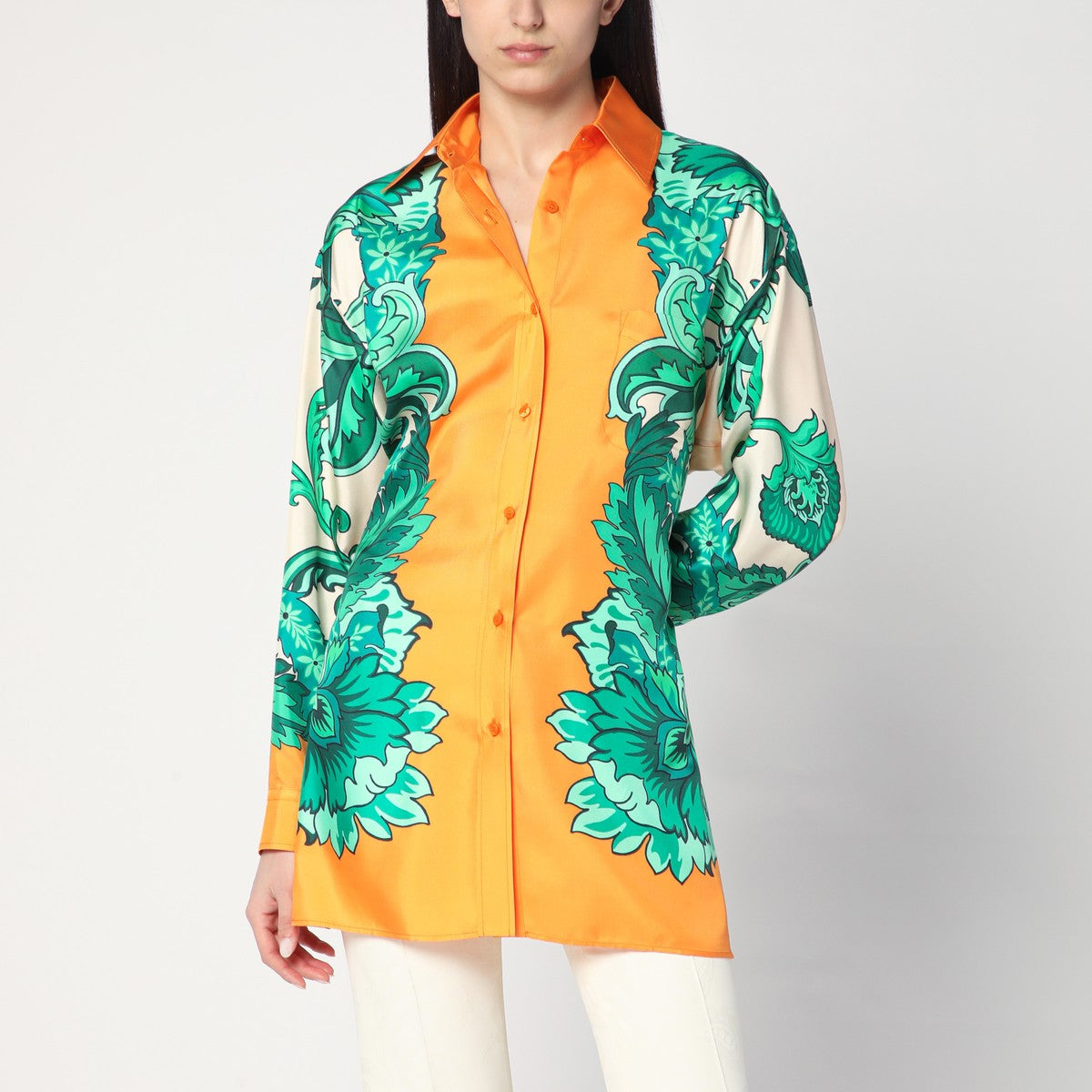ETRO Floral print shirt with knotted detail Etro 