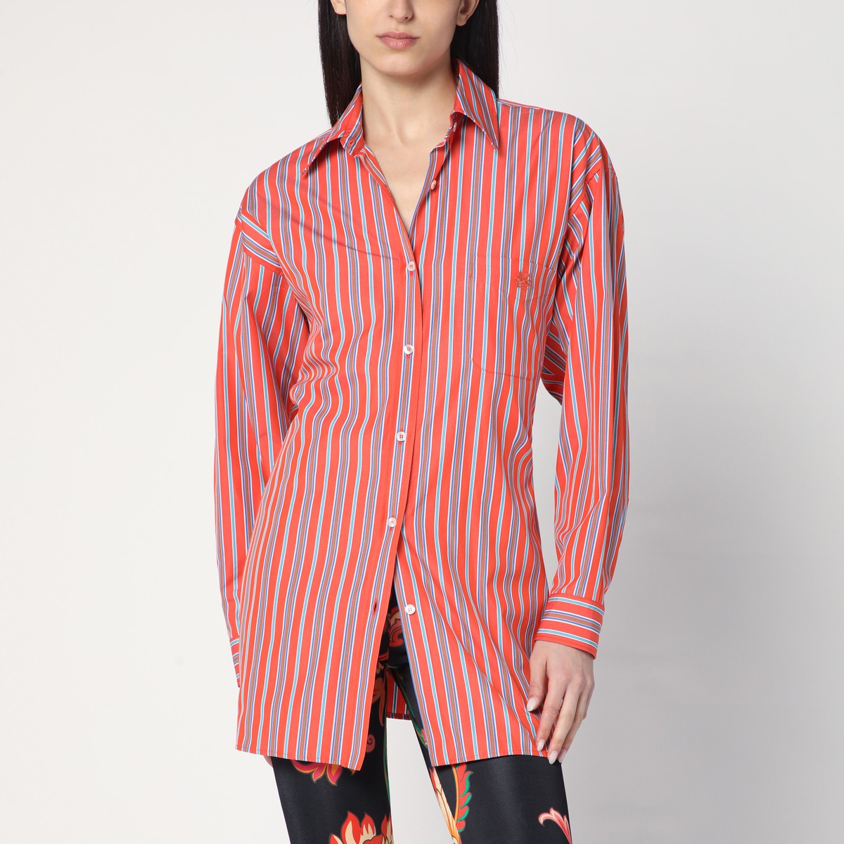 ETRO Striped shirt with knotted detail Etro 