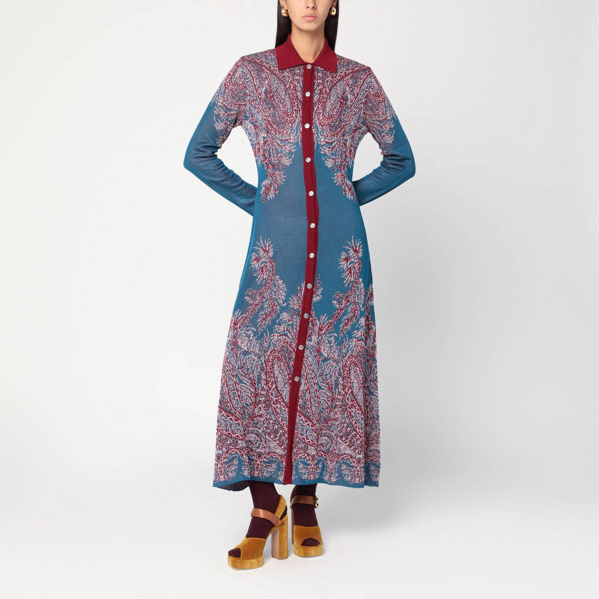ETRO Multicolored cardigan long dress Etro 