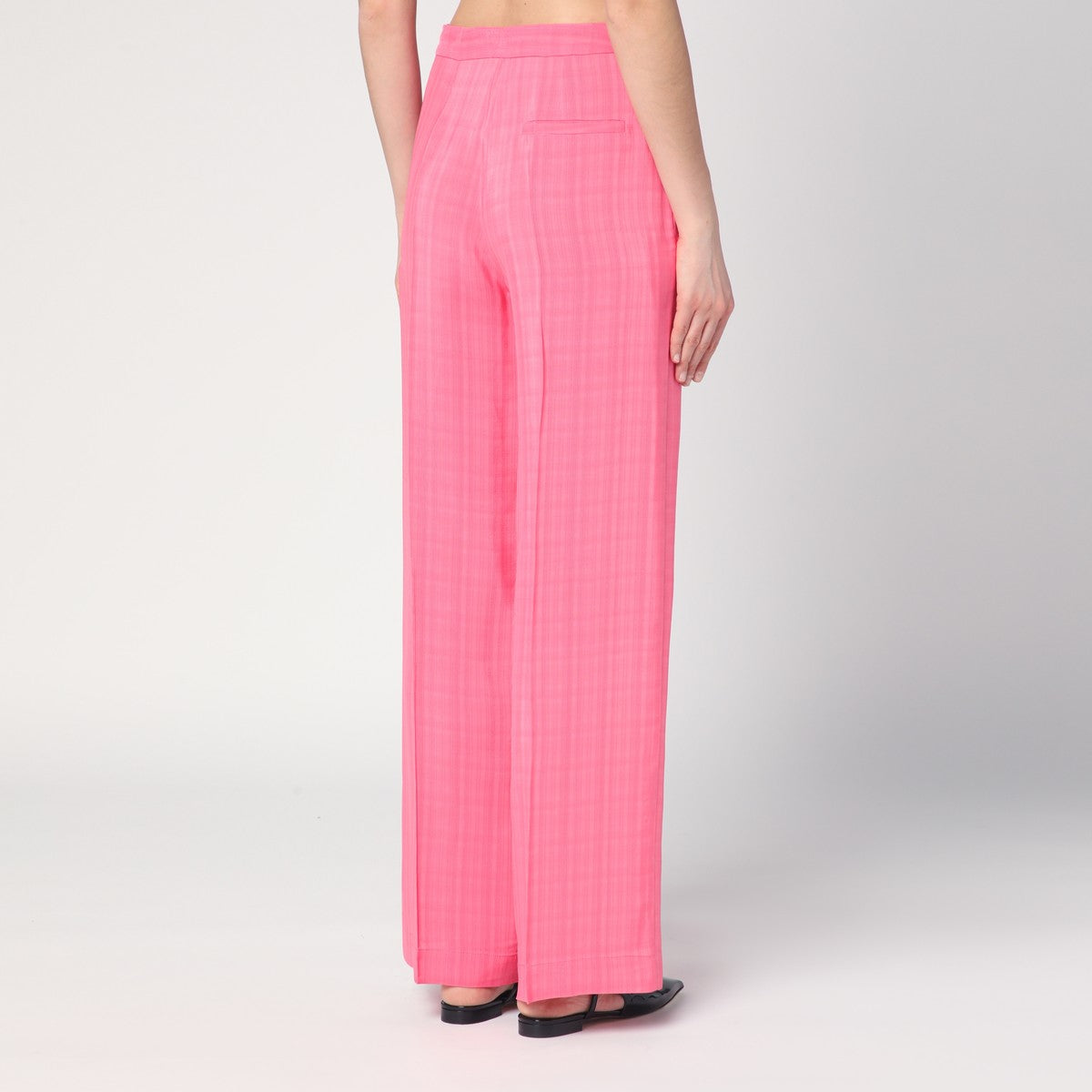 Semicouture Pink viscose Marlee trousers Semicouture 