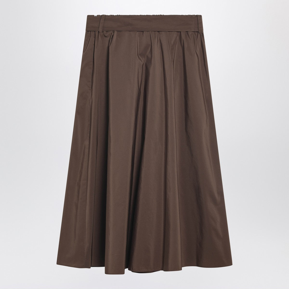 Weekend Max Mara Chocolate taffeta midi skirt Weekend Max Mara 
