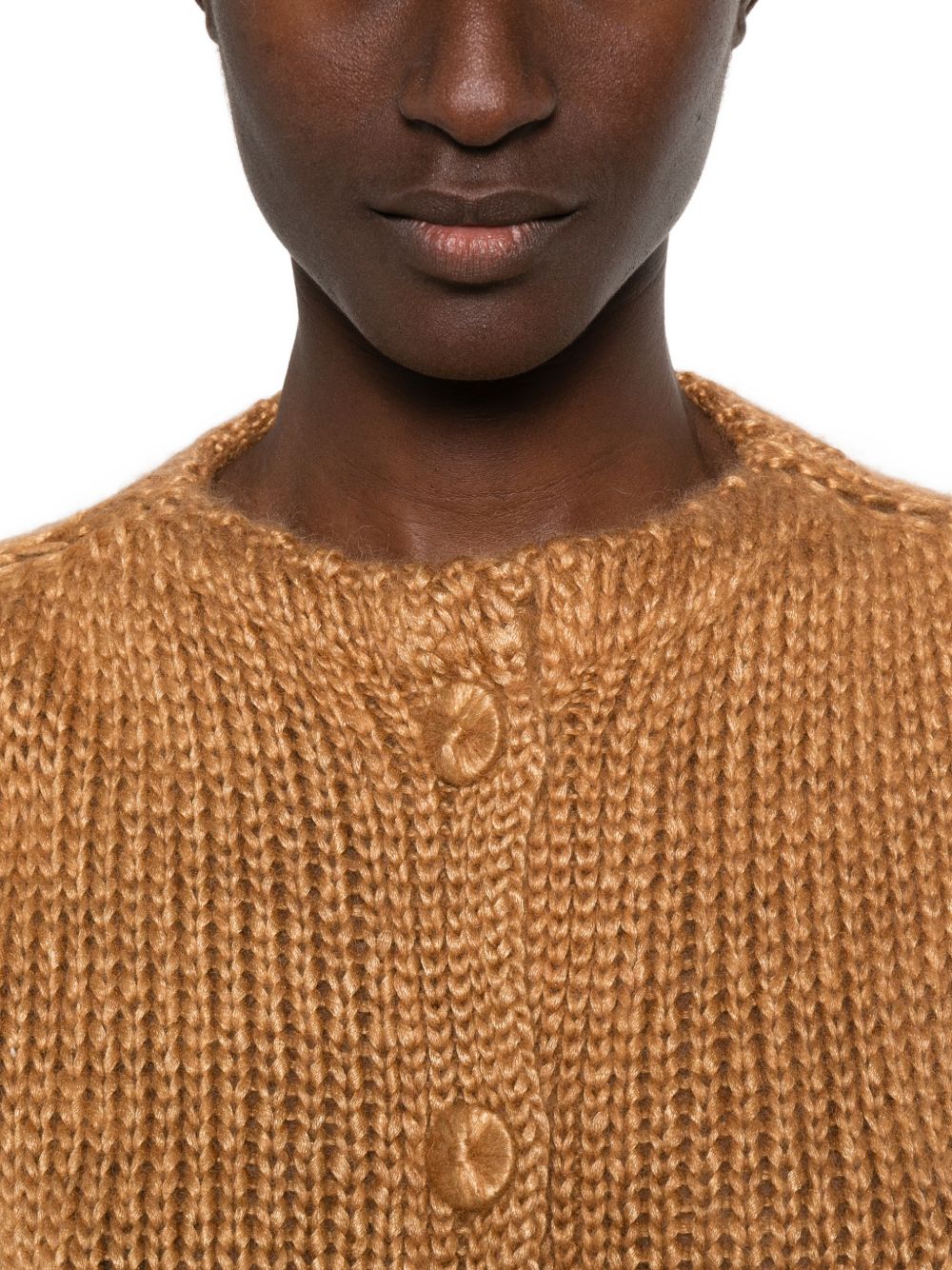 CASHMERE BLEND KITTED CARDIGAN