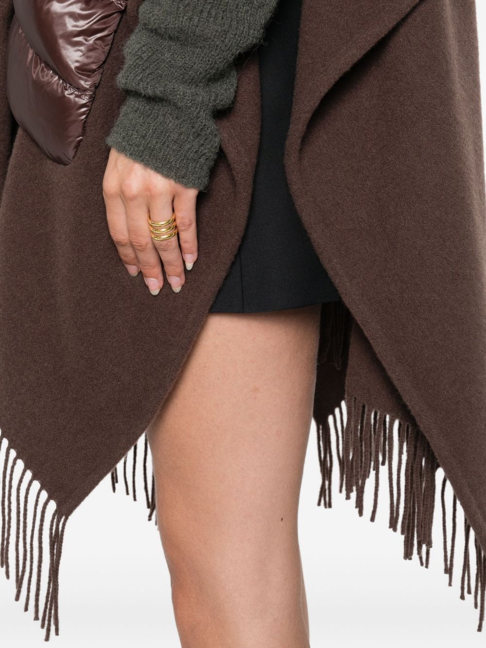 WOOL AND NYLON CAPE