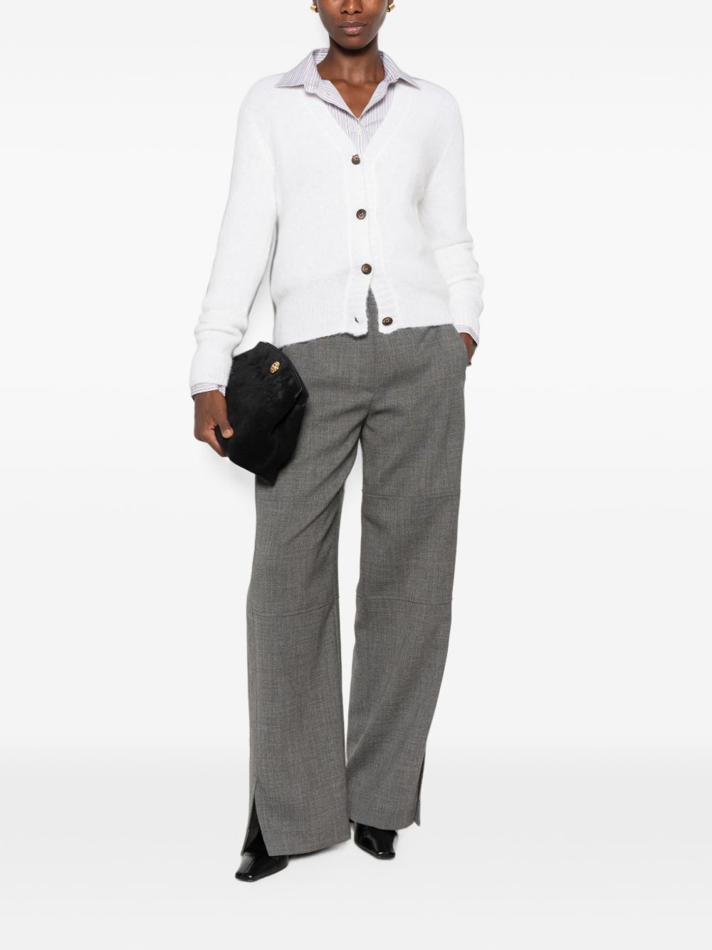 WOOL V-NECKED CARDIGAN