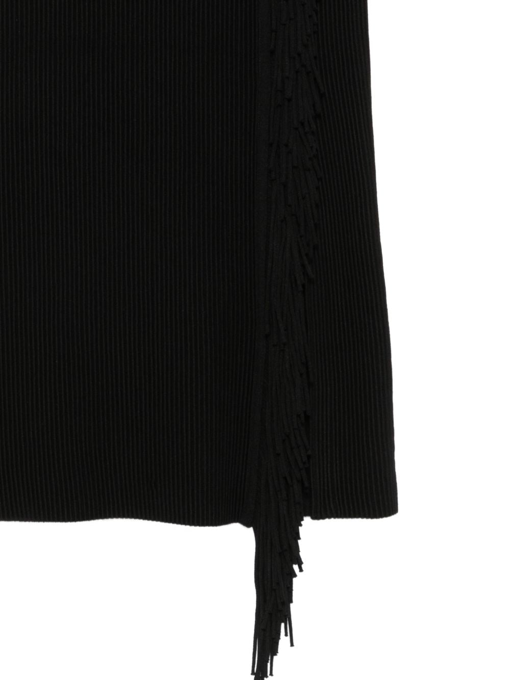 FRINGED MIDI SKIRT