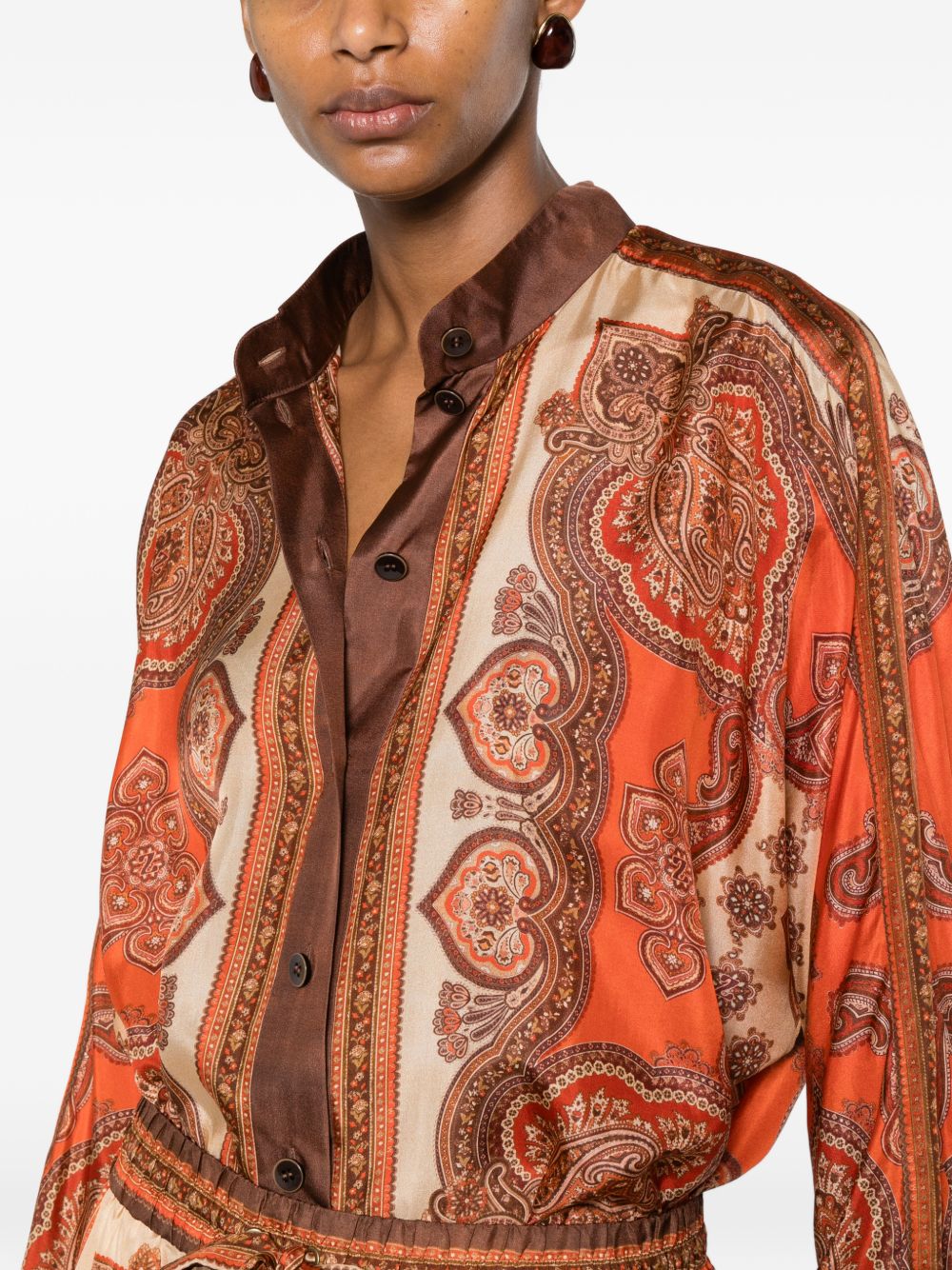 MAHON PRINTED SILK SHIRT