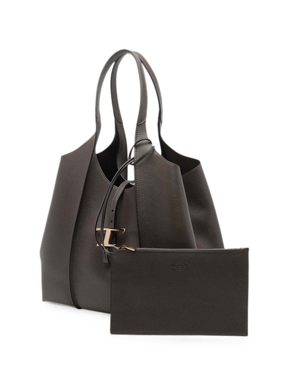 T TIMELESS MEDIUM LEATHER TOTE BAG