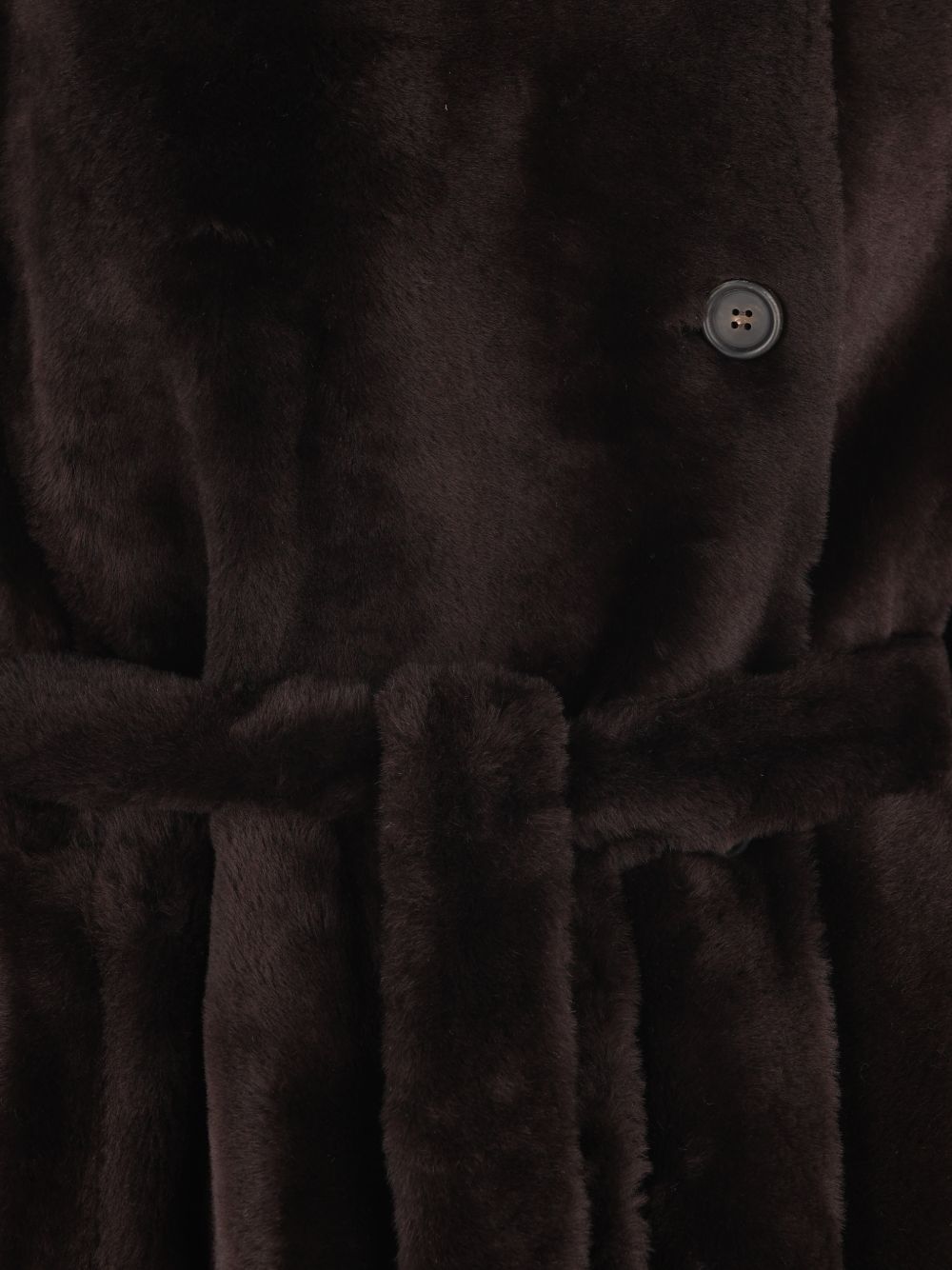 BELTED SHEARLING COAT