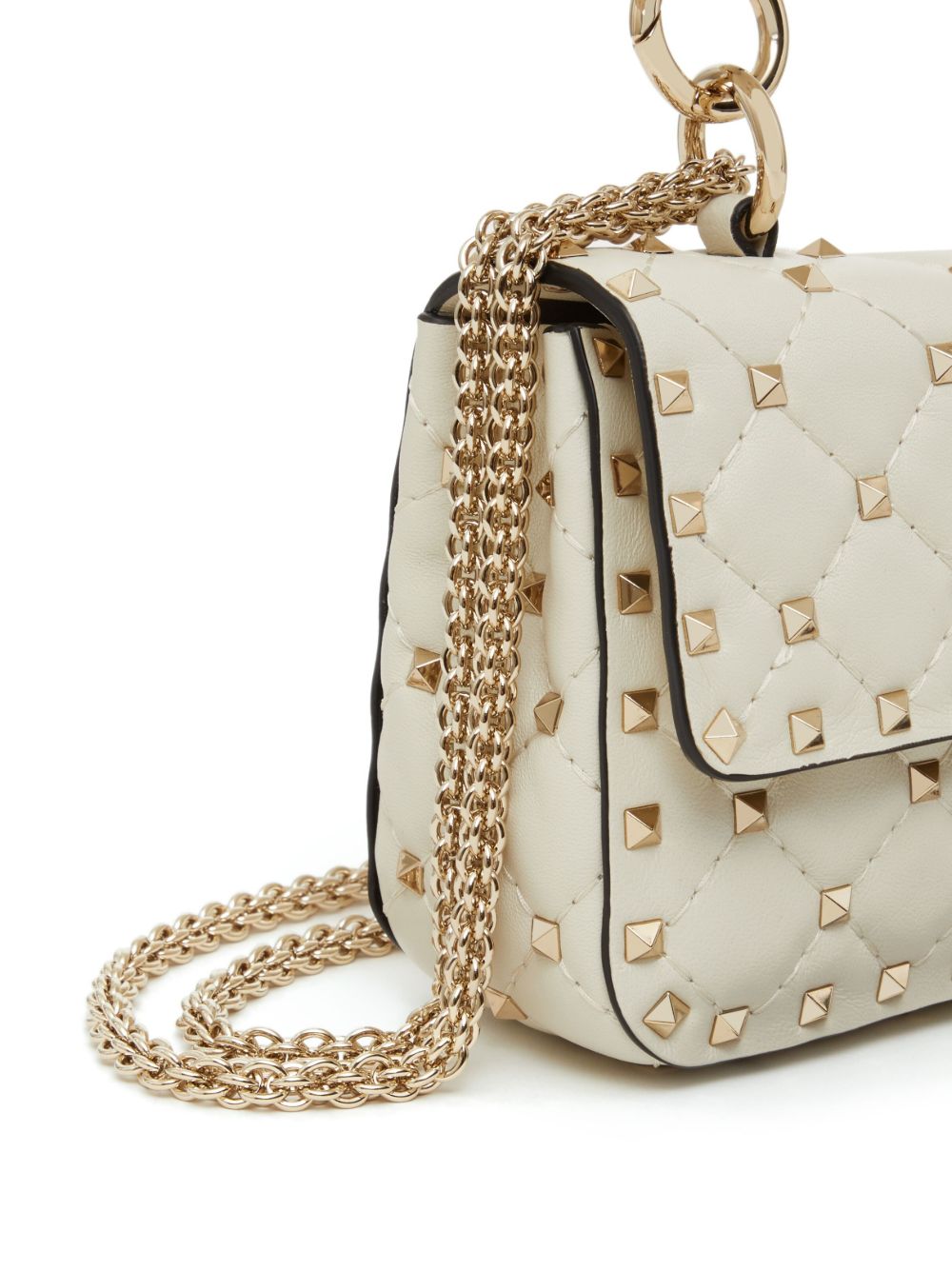 ROCKSTUD SPIKE SMALL LEATHER SHOULDER BAG