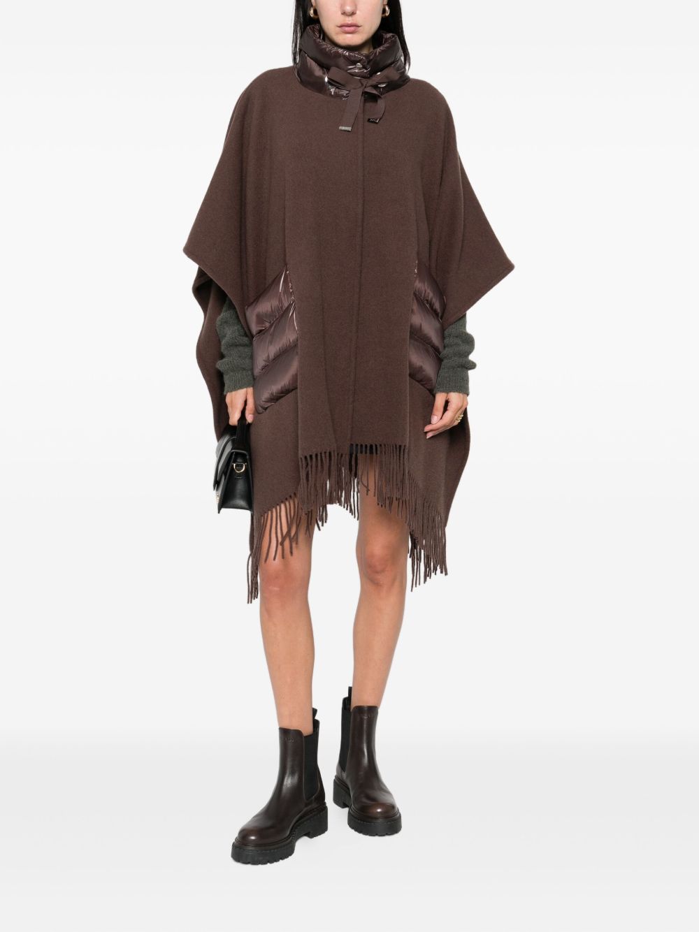 WOOL AND NYLON CAPE