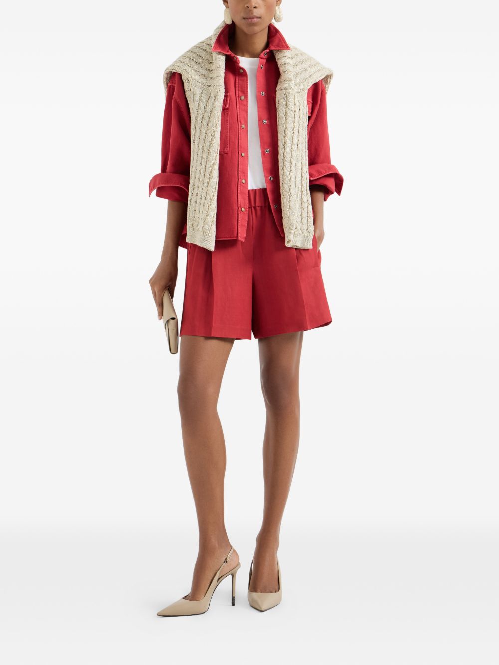 COTTON AND LINEN BLEND SHIRT