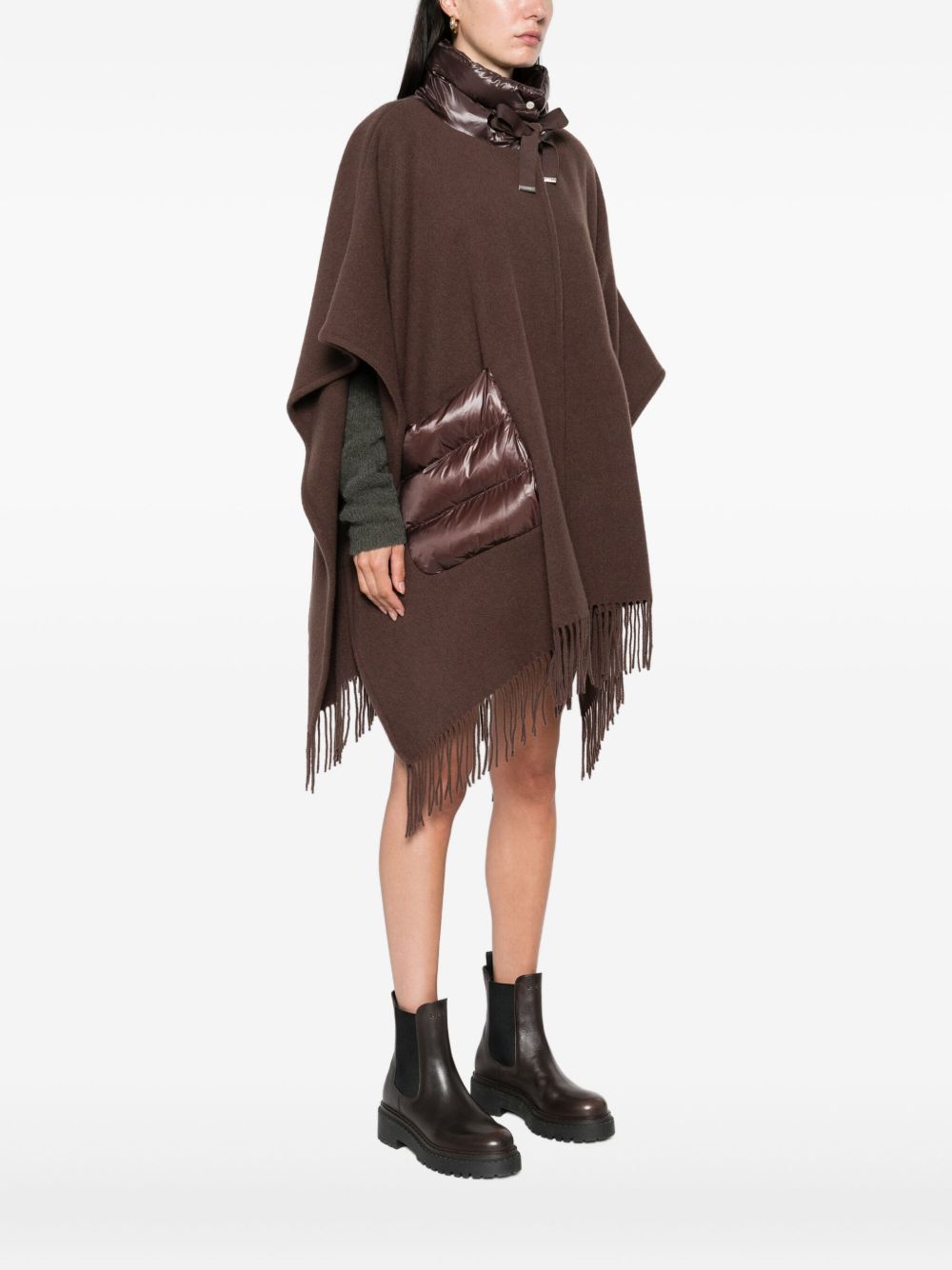 WOOL AND NYLON CAPE