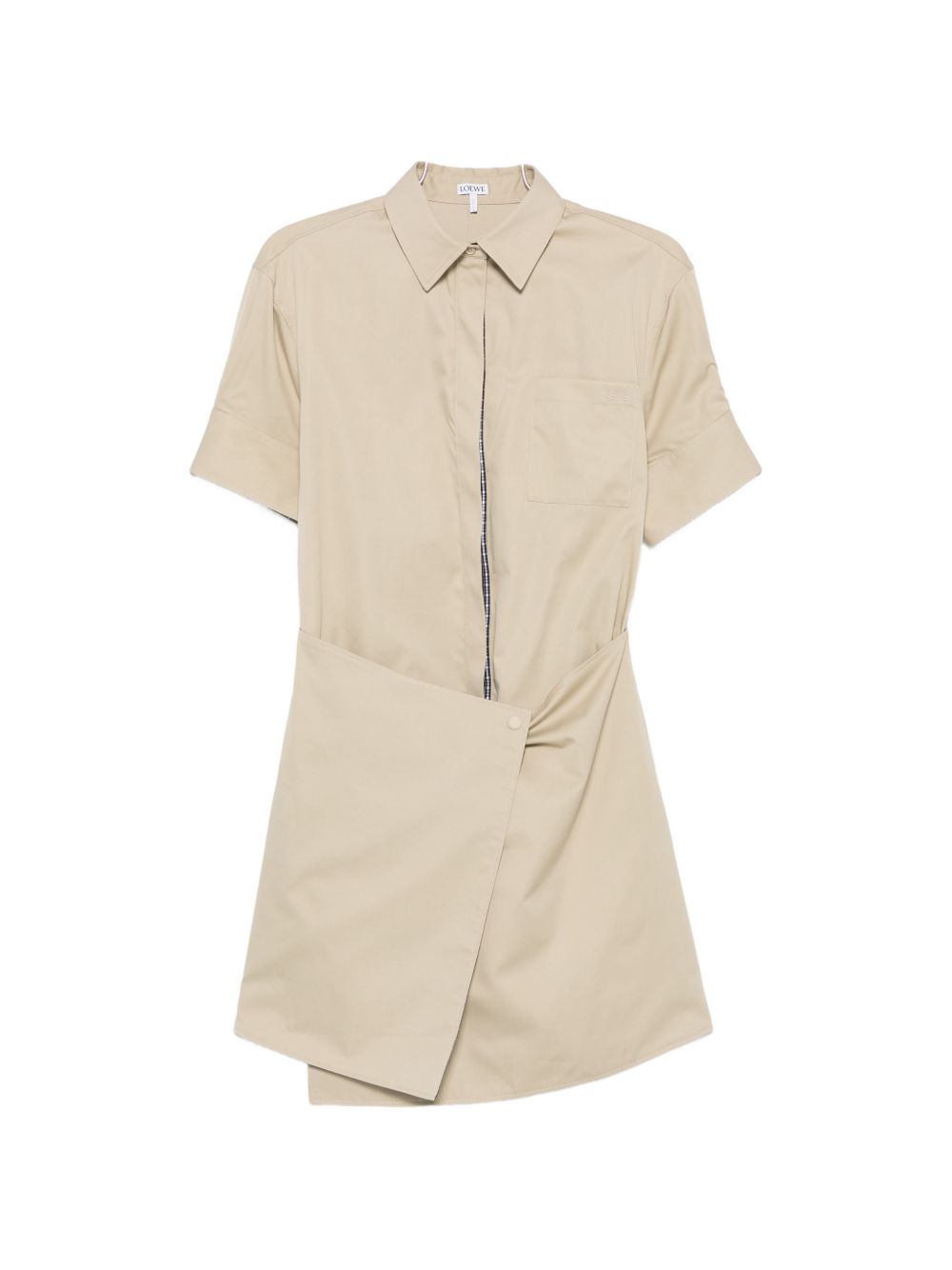 COTTON AND SILK MINI DRESS