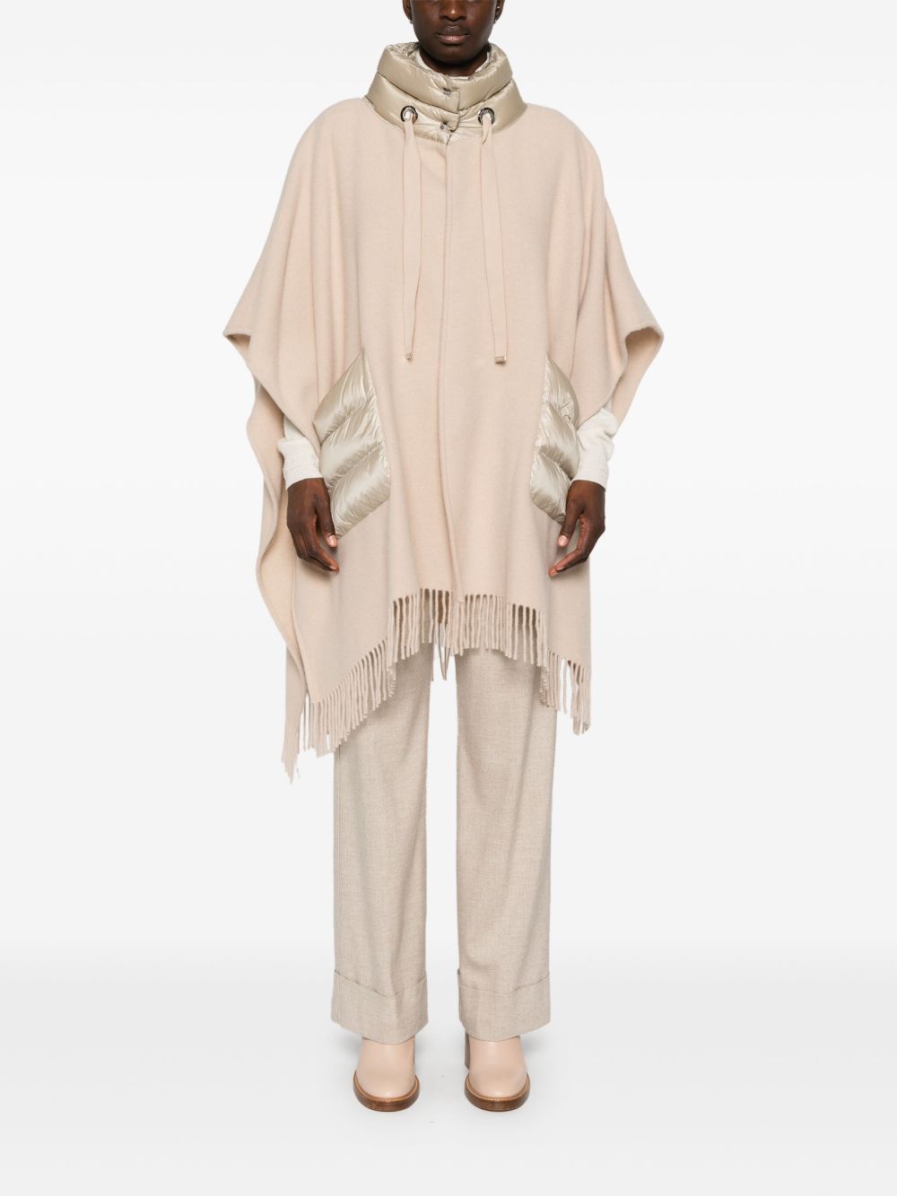 WOOL AND NYLON CAPE