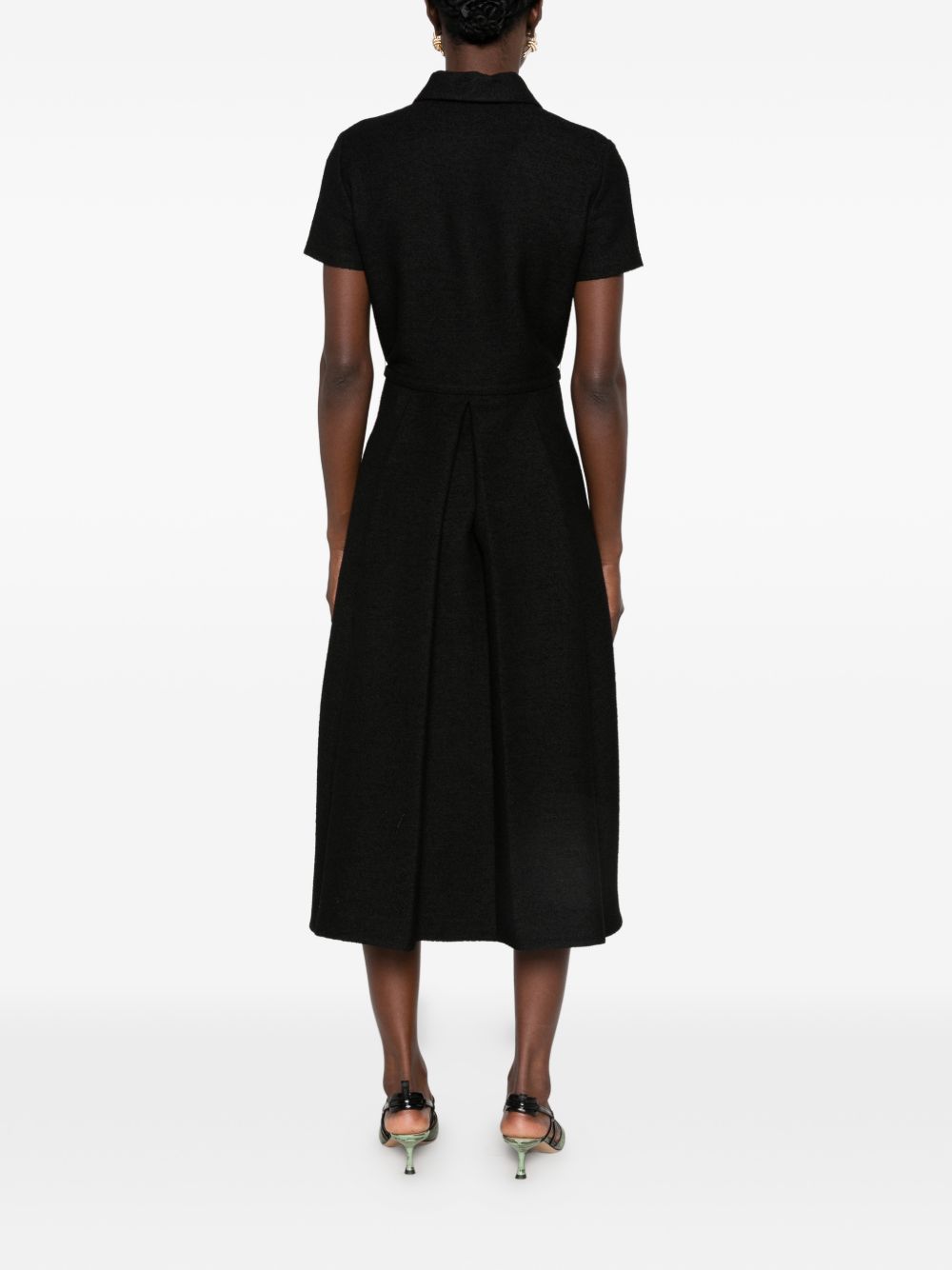 BOUCLÉ WOOL MIDI DRESS