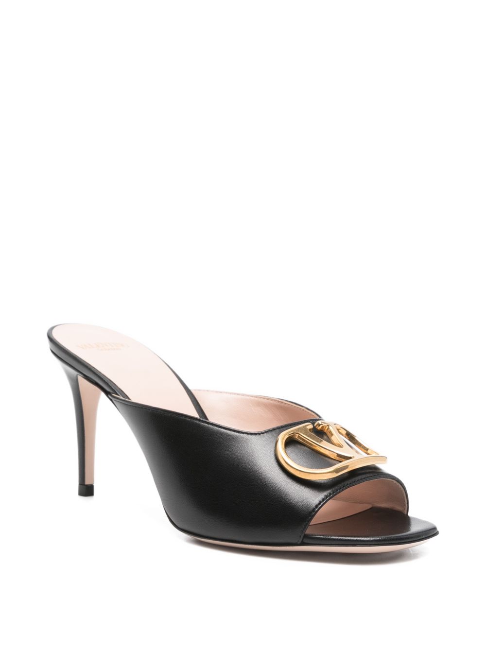 VLOGO SIGNATURE LEATHER MULES