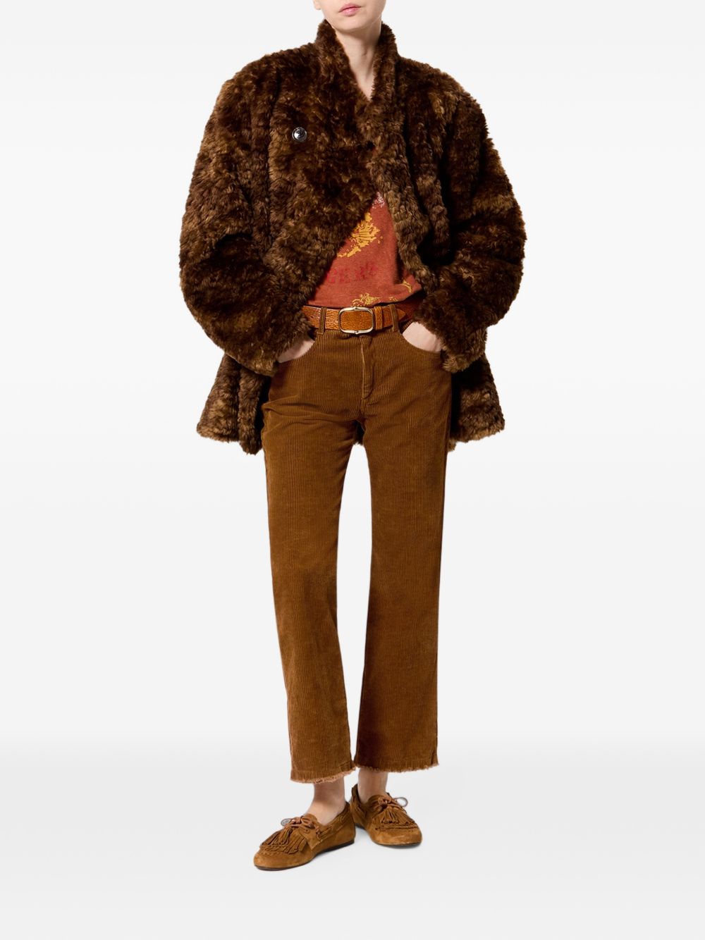 RUTHIE COTTON AND BLEND TROUSERS