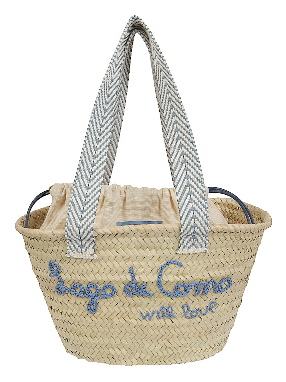 LAGO DI COMO WITH LOVE RAFIA TOTE