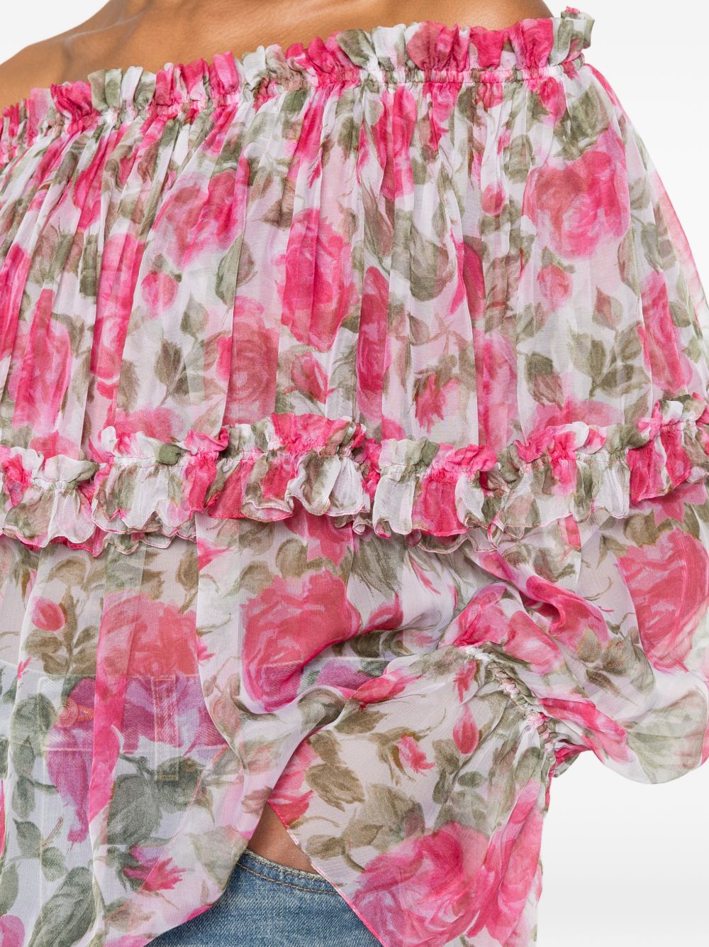 PRINTED SILK BLOUSE