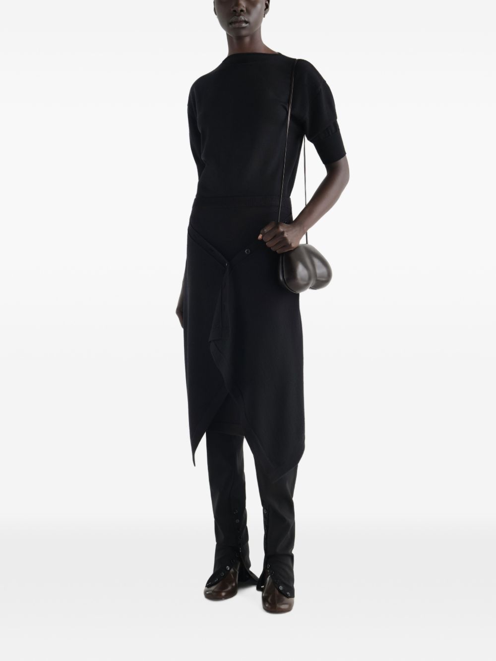 WOOL BLEND MIDI SKIRT