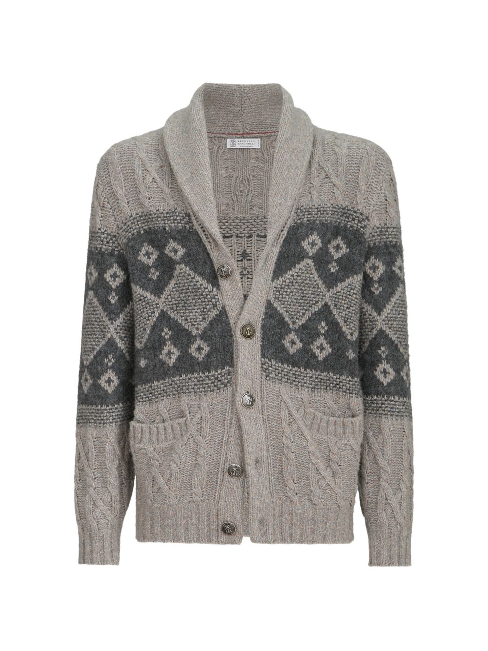 WOOL AND SILK BLEND CARDIGAN