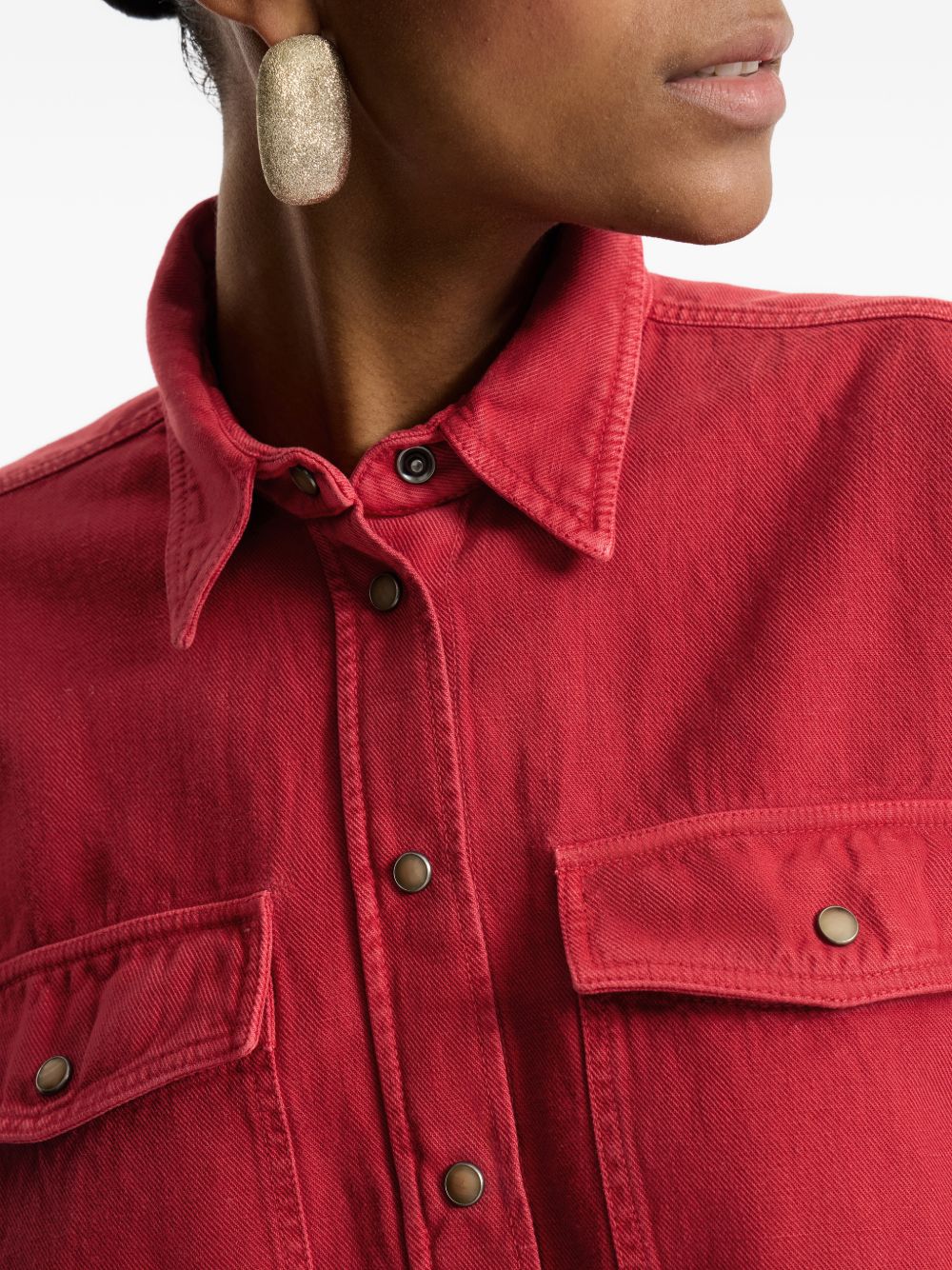 COTTON AND LINEN BLEND SHIRT