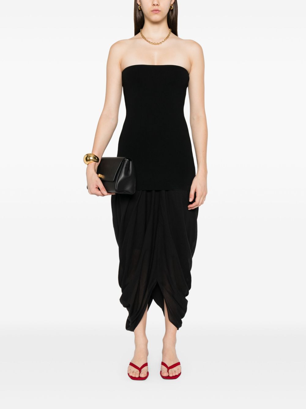 COTTON BLEND LONG SKIRT