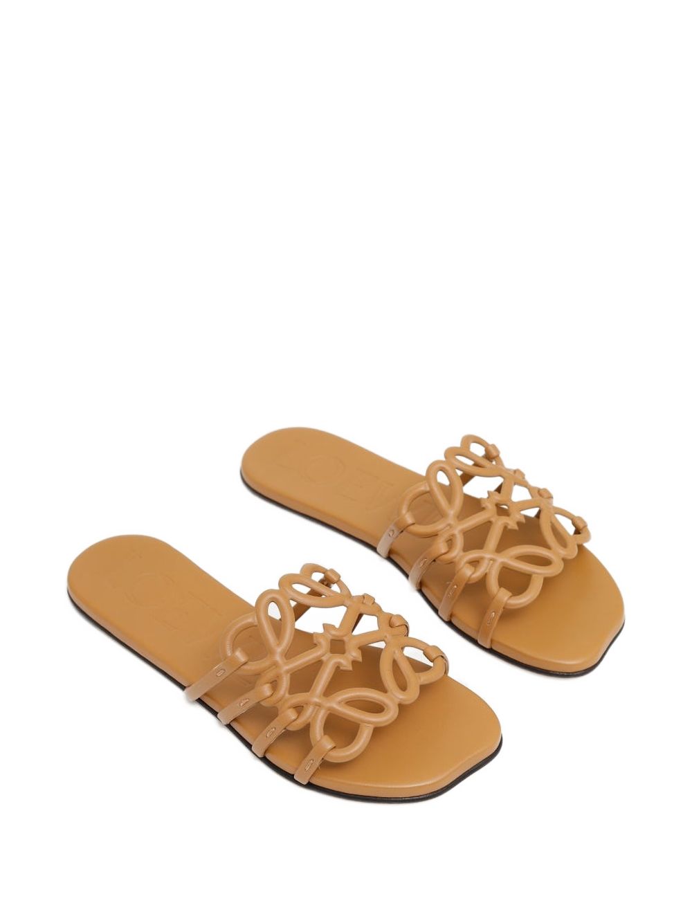 PETAL ANAGRAM LEATHER SANDALS