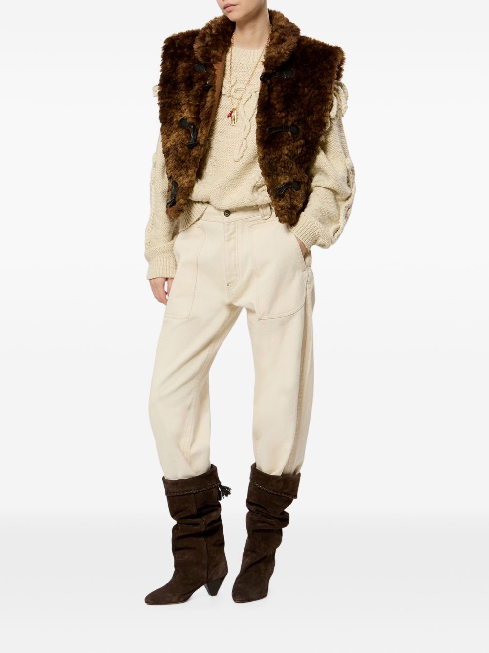 JOCYA FAUX FUR VEST