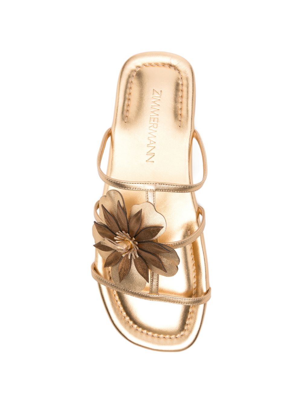 BELARA LEATHER SLIDE SANDALS