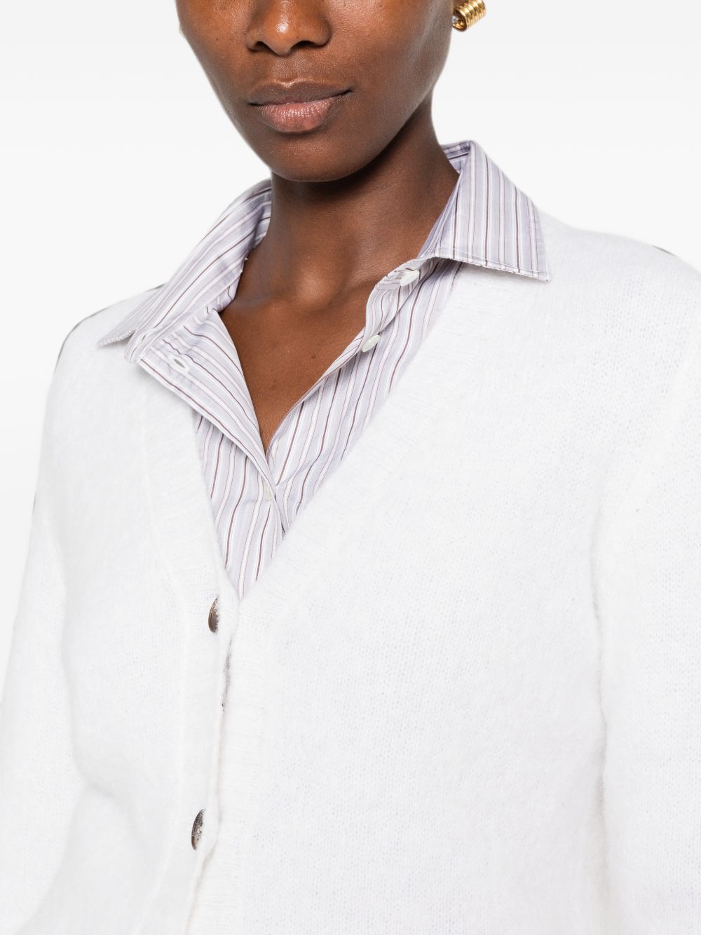 WOOL V-NECKED CARDIGAN