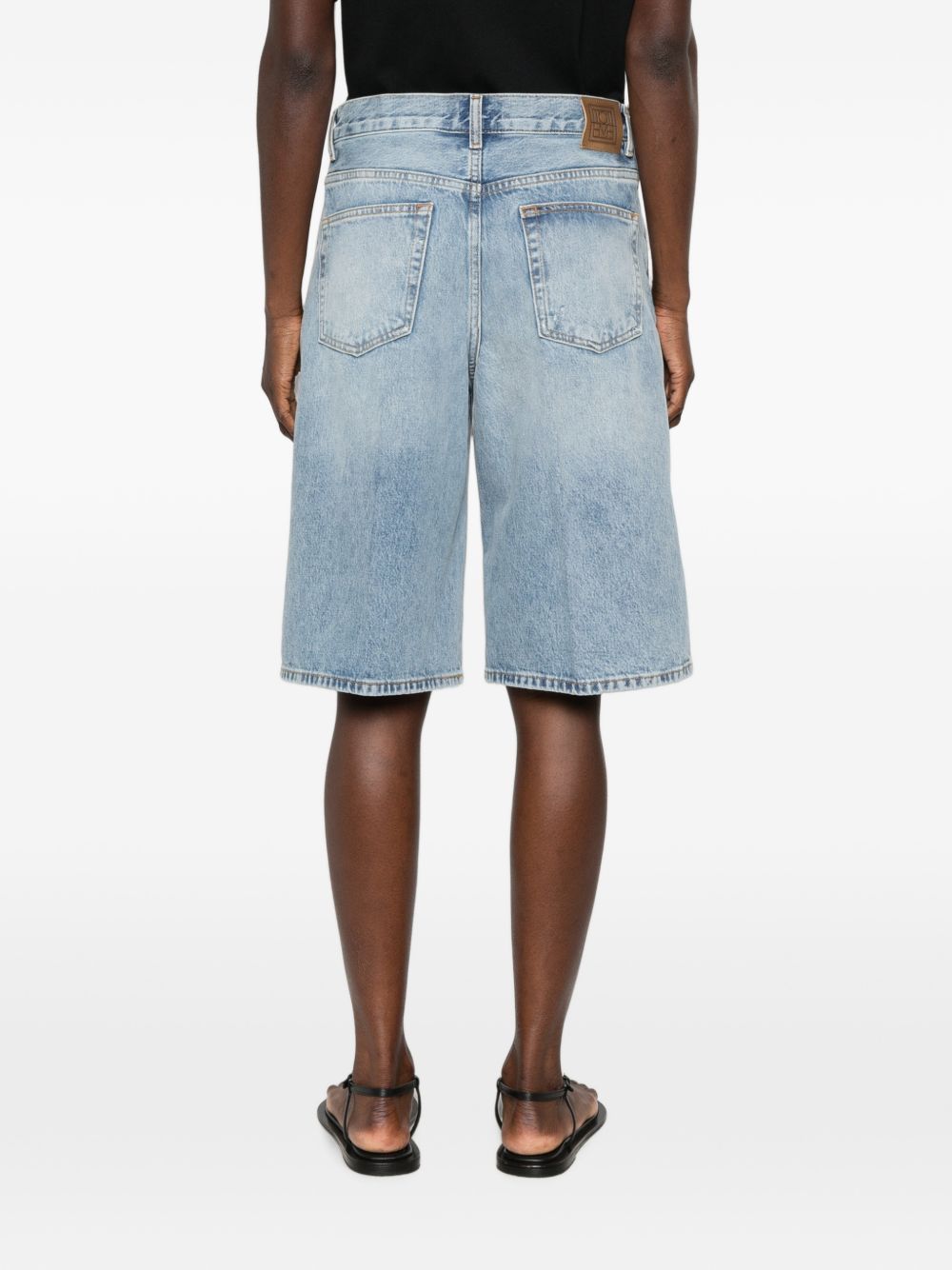 DENIM COTTON BERMUDA SHORTS