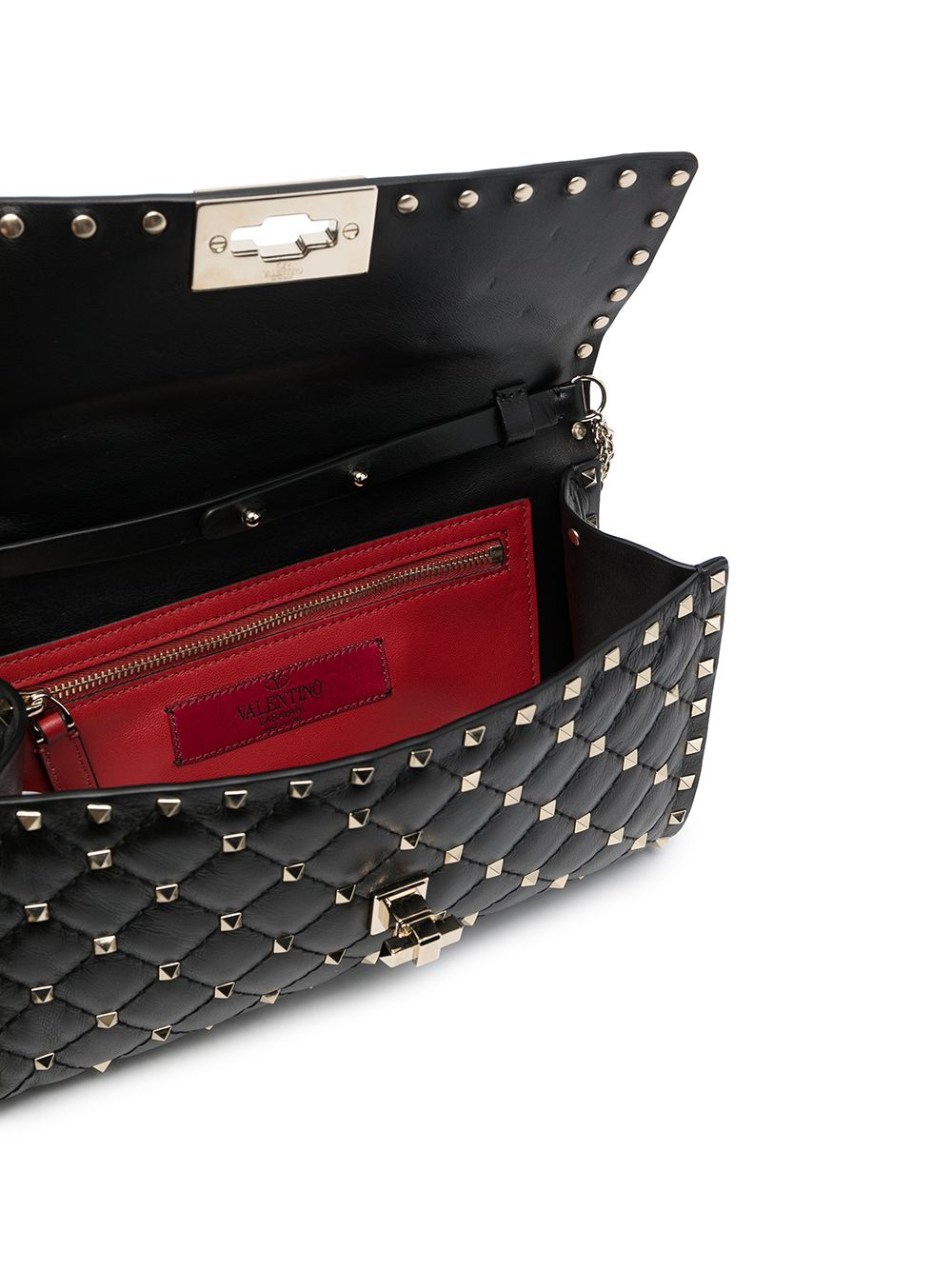 ROCKSTUD SPIKE SMALL LEATHER SHOULDER BAG