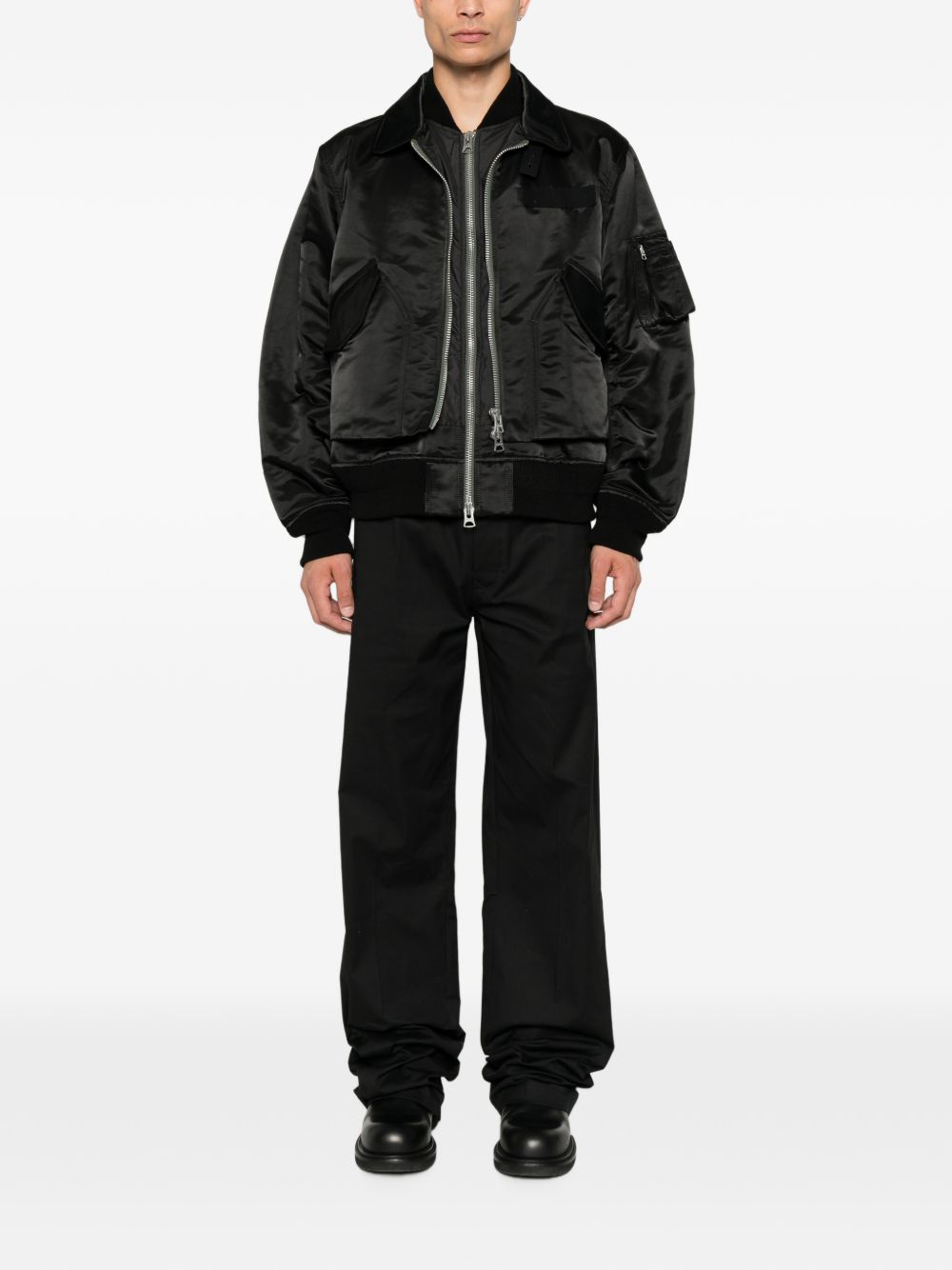 COTTON AND NYLON BLOUSON JACKET