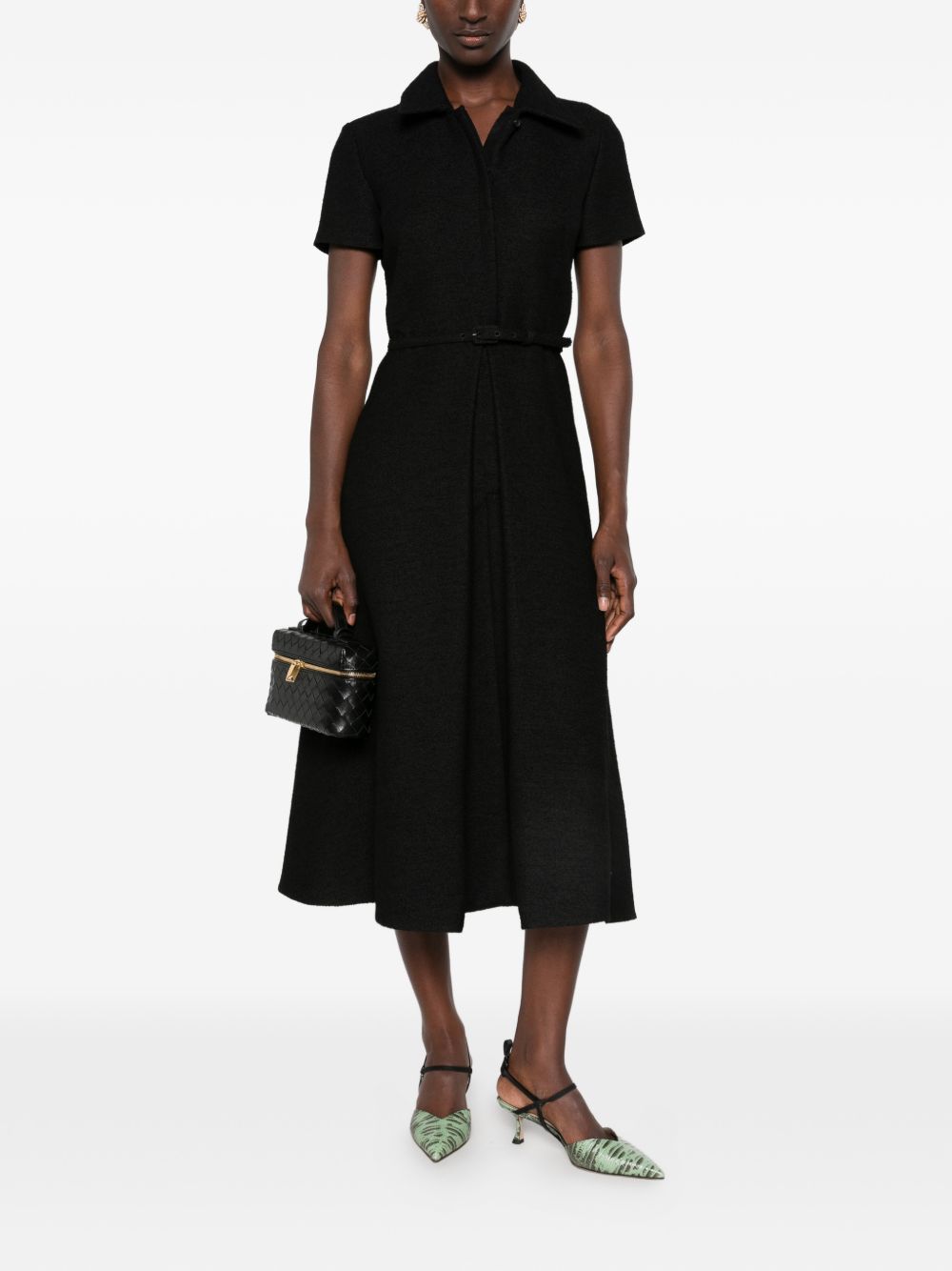 BOUCLÉ WOOL MIDI DRESS