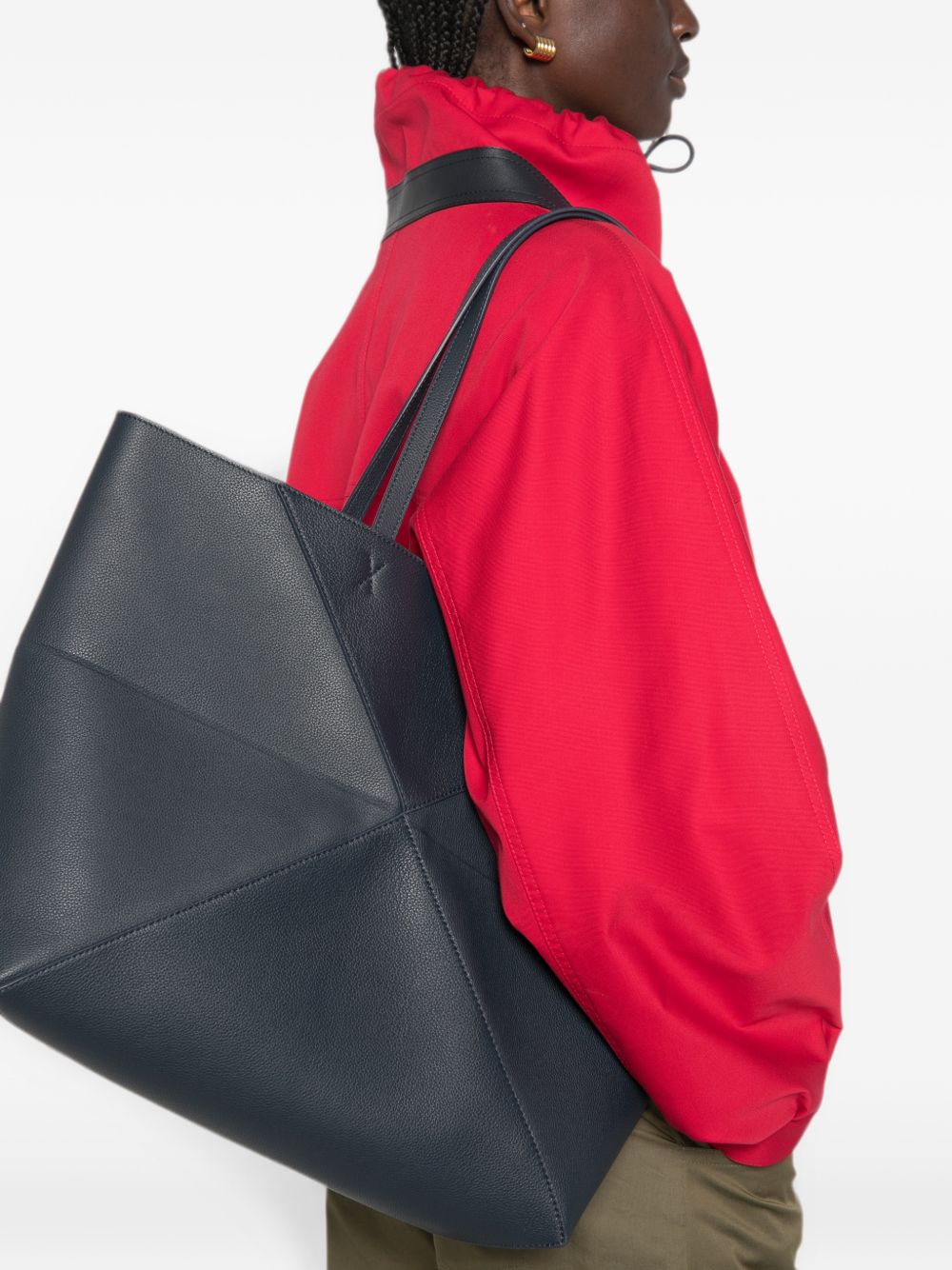 PUZZLE FOLD LARGE LEATHER TOTE