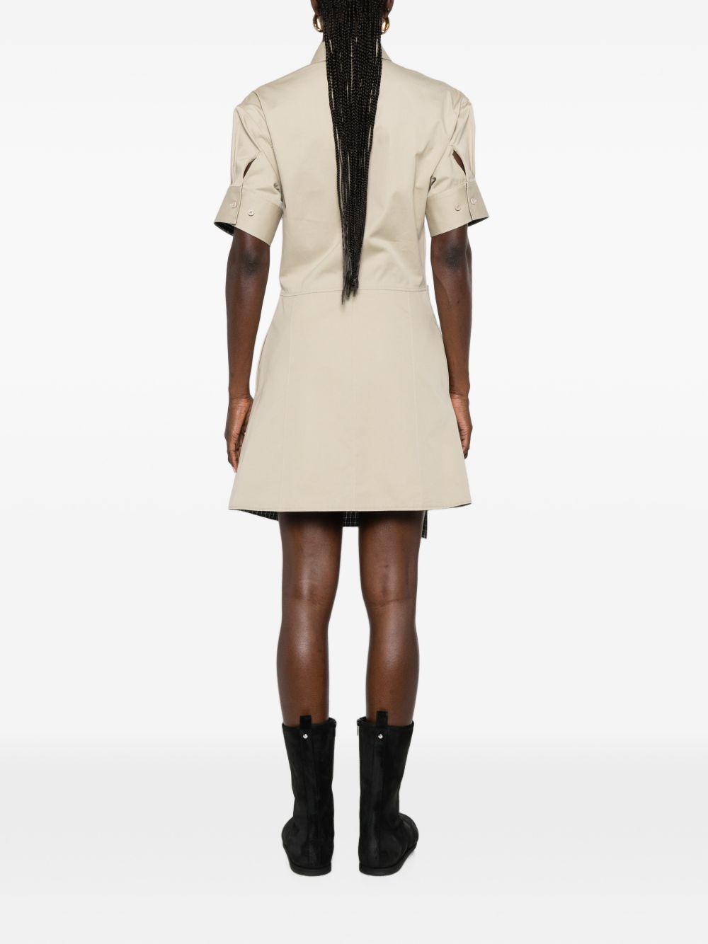 COTTON AND SILK MINI DRESS