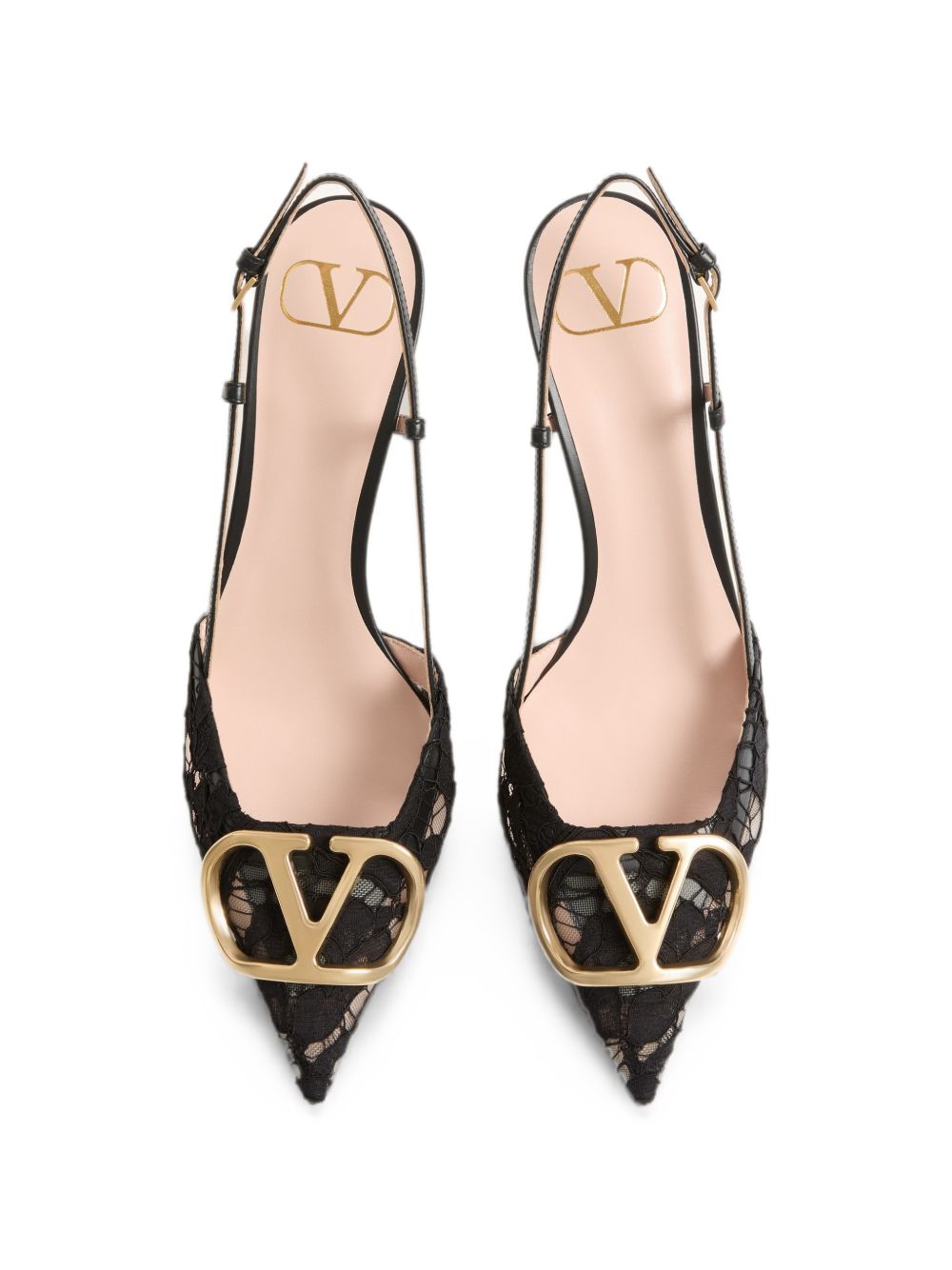 VLOGO SIGNATURE LACE PUMPS