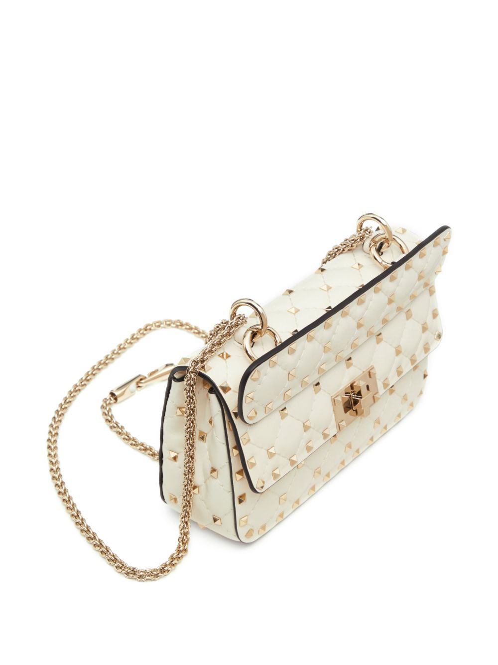 ROCKSTUD SPIKE SMALL LEATHER SHOULDER BAG