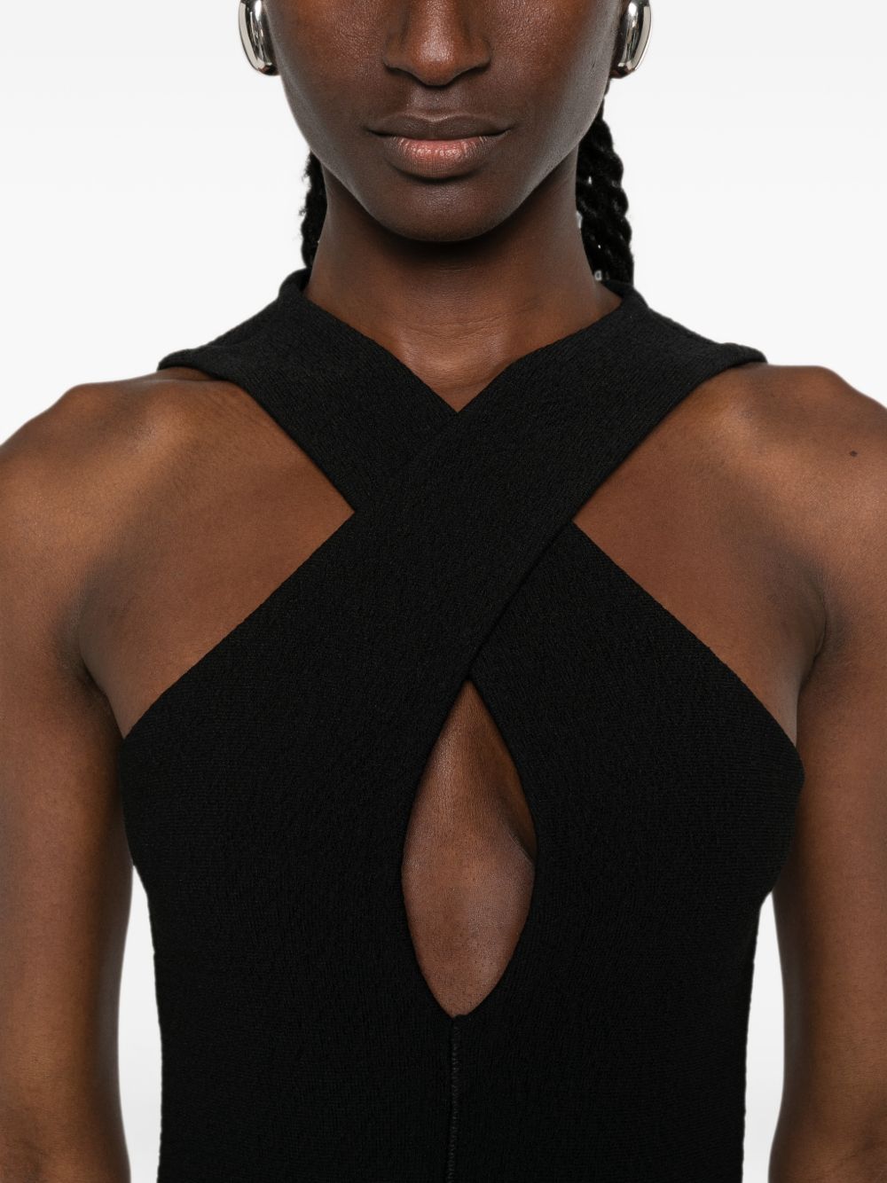 SILK BLEND MIDI DRESS
