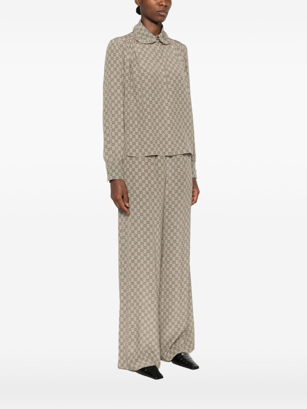 GG PRINT SILK SHIRT