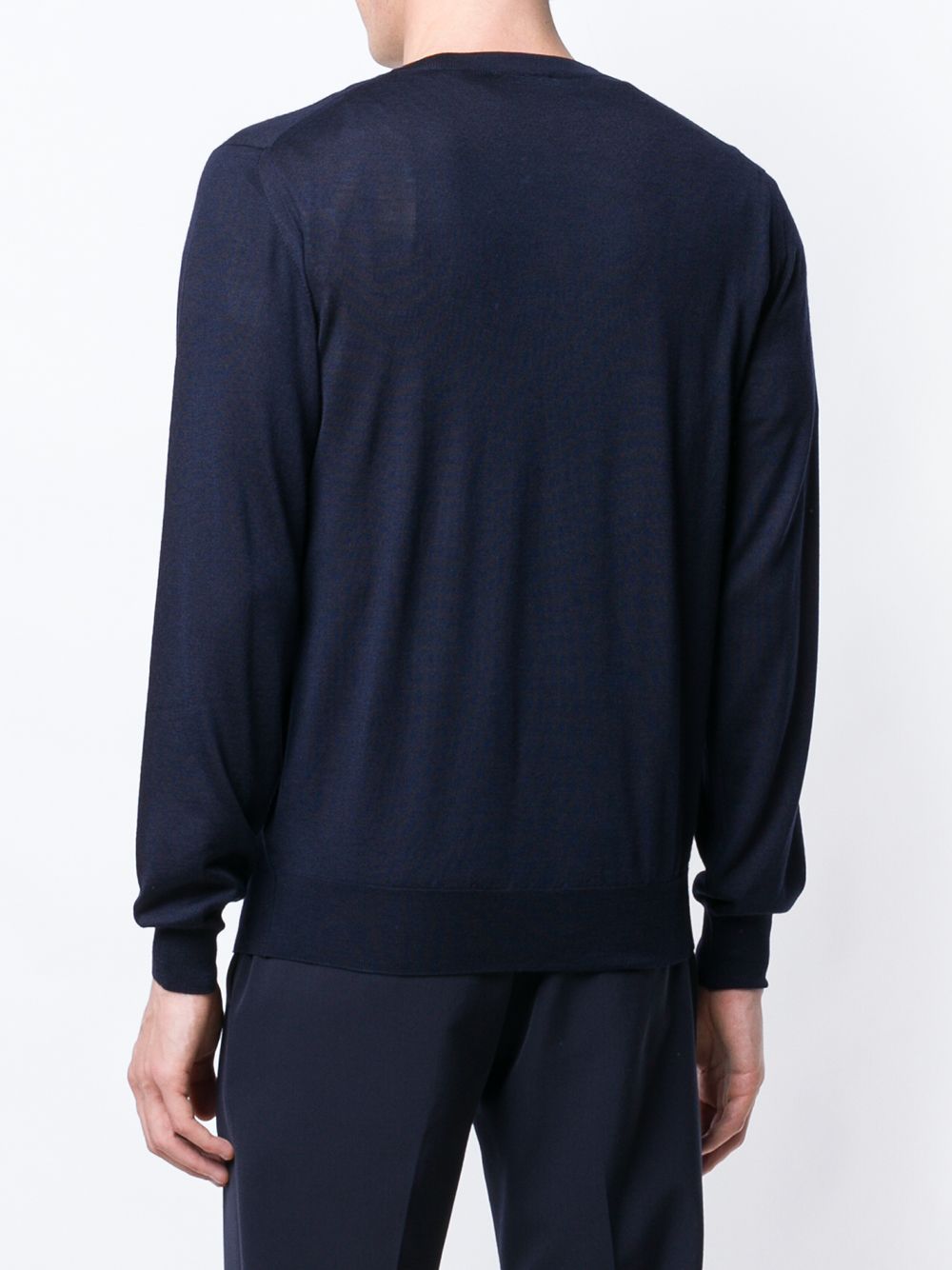 WOOL CASHMERE AND SILK V-NECKED SWEATER